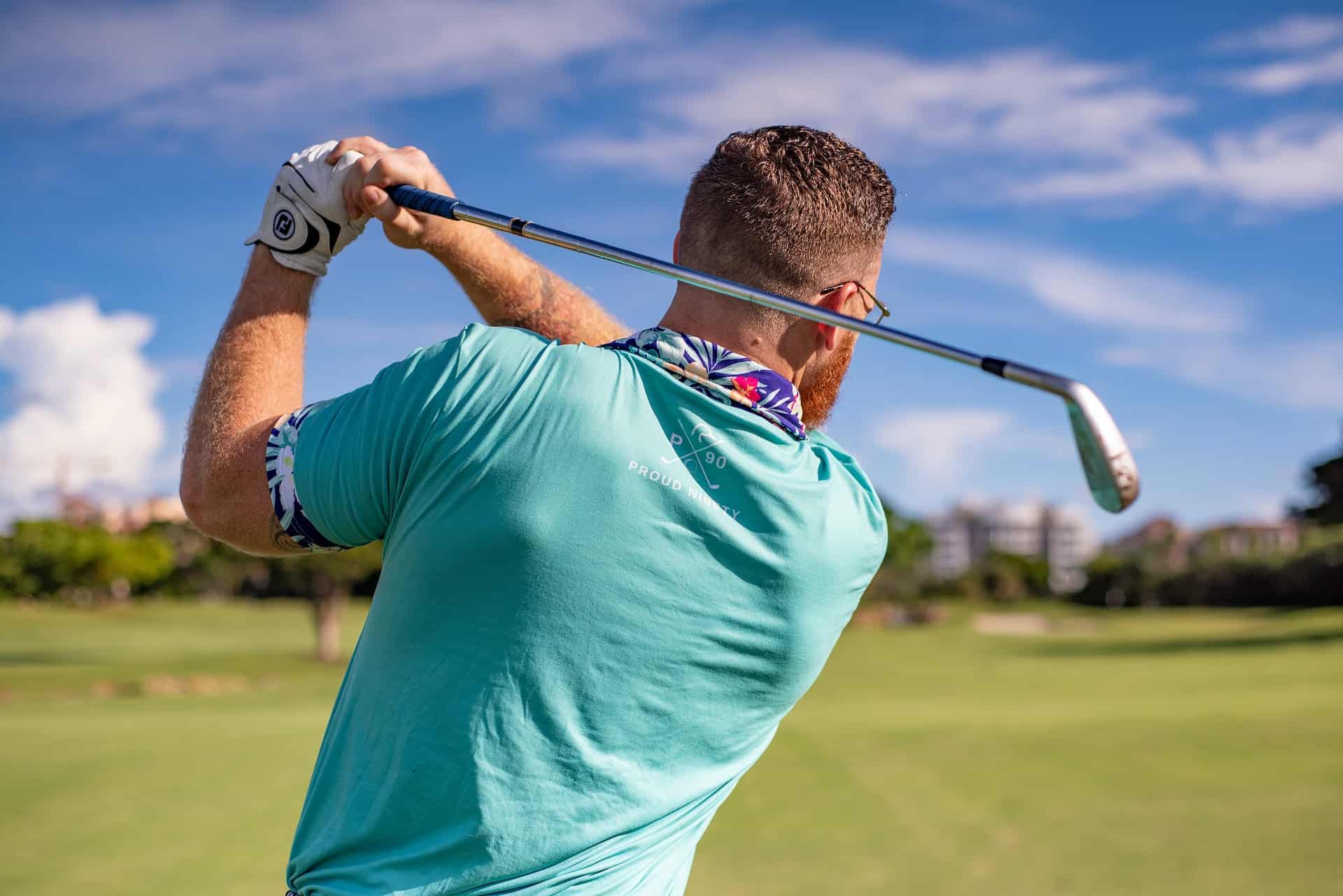 a man golfing as a hobby