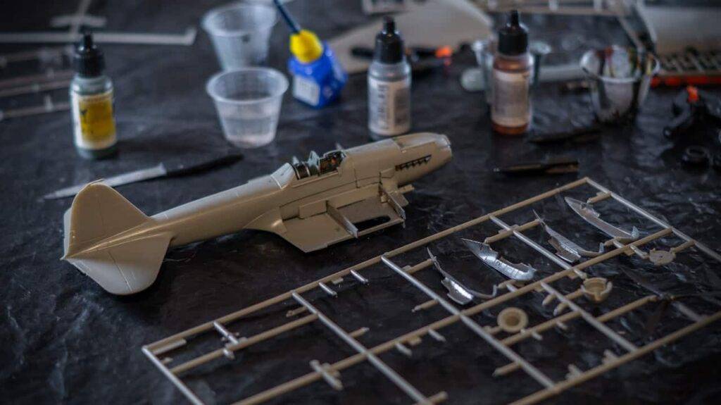 step-by-step scale model assembly